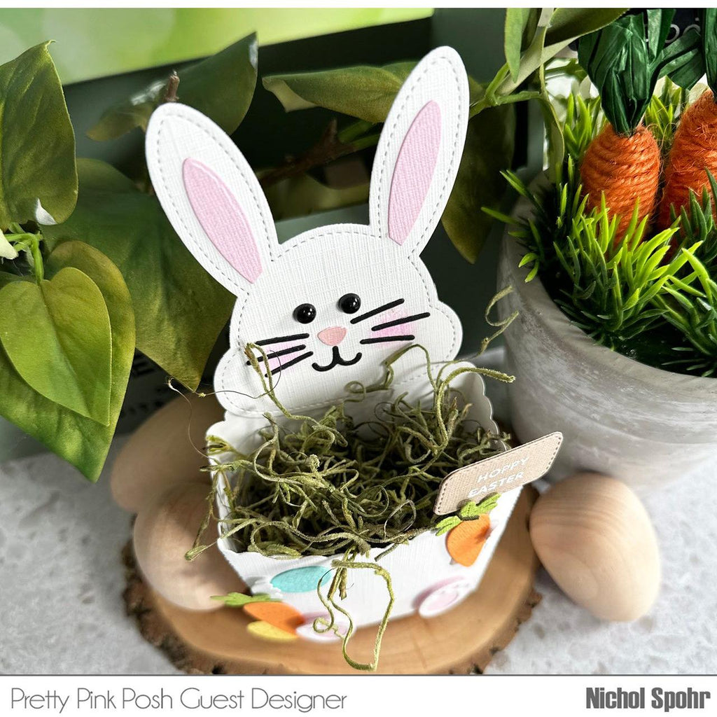 Pretty Pink Posh Bunny Face Shaker Dies hoppy easter | color-code:ALT01