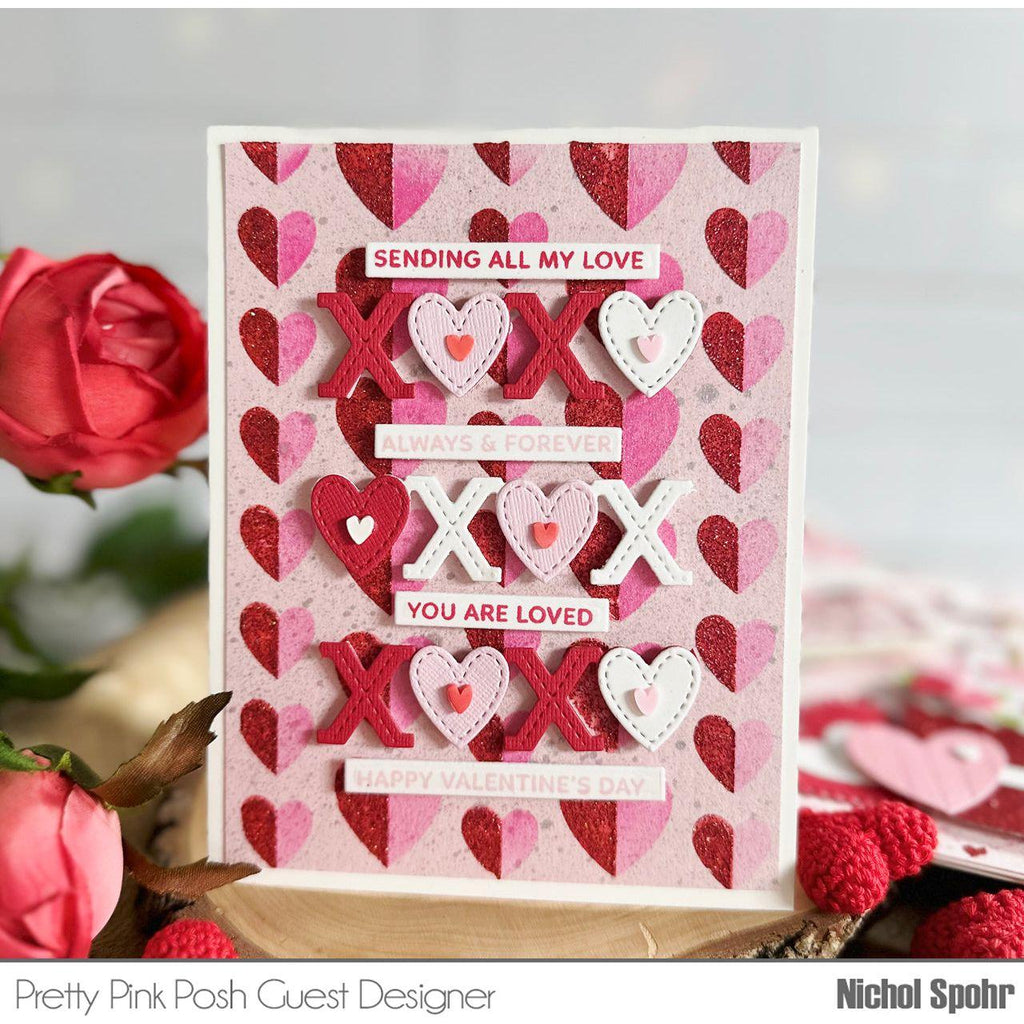 Pretty Pink Posh Decorative Hearts Coordinating Dies all my love | color-code:ALT01