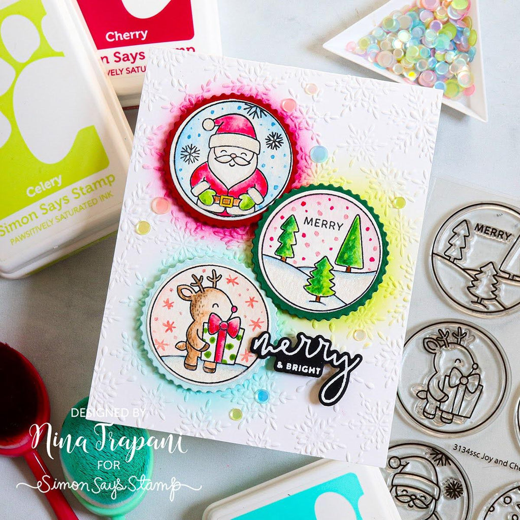 Pretty Pink Posh Joy and Cheer STAMPtember Exclusive Stamps and Die Set