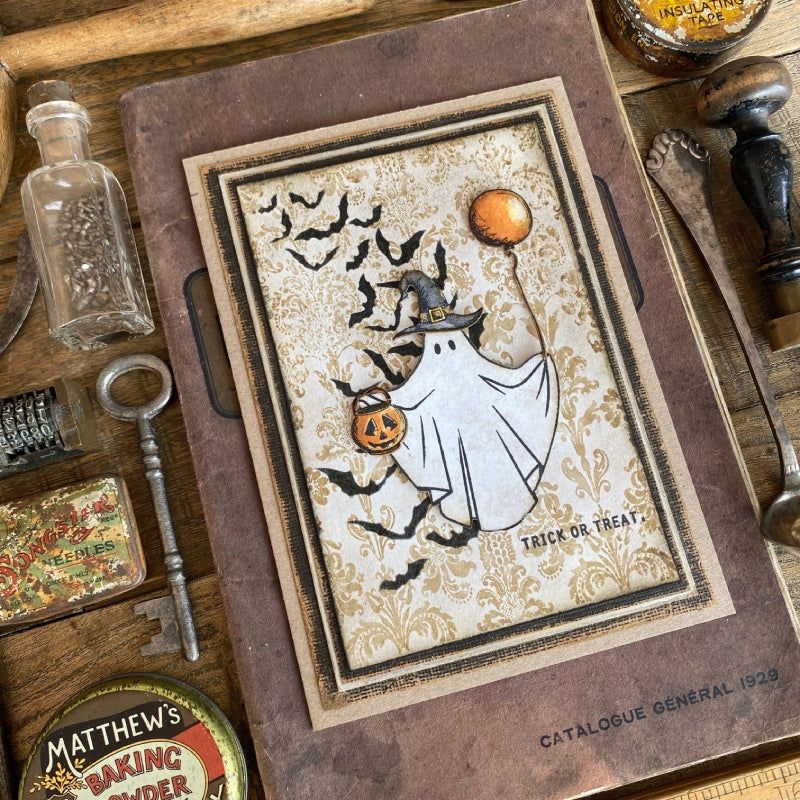 PREORDER Tim Holtz Cling Rubber Stamps Spooky Spirits cms492 treats | color-code:ALT01