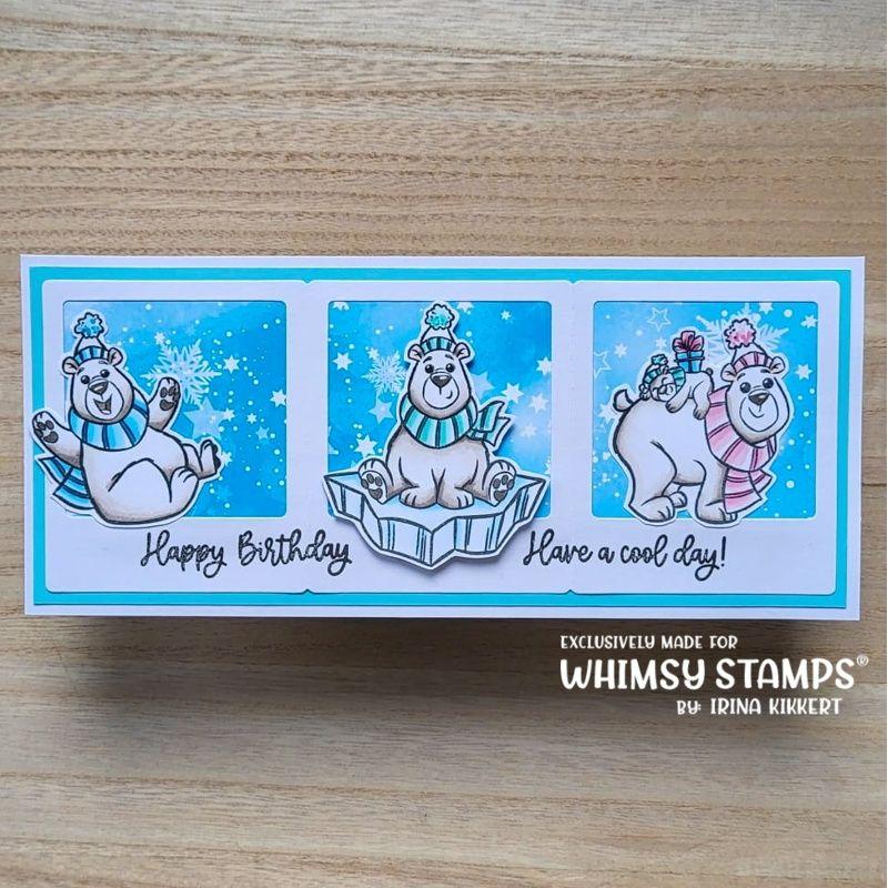 Whimsy Stamps Polar Bear Birthday Clear Stamps khb213 happy birthday