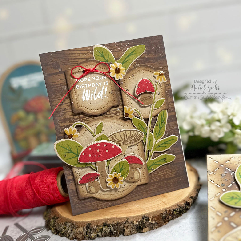 Papertrey Ink Wild About Mushrooms Clear Stamp and Die Set hope your birthday is wild | color-code:ALT01