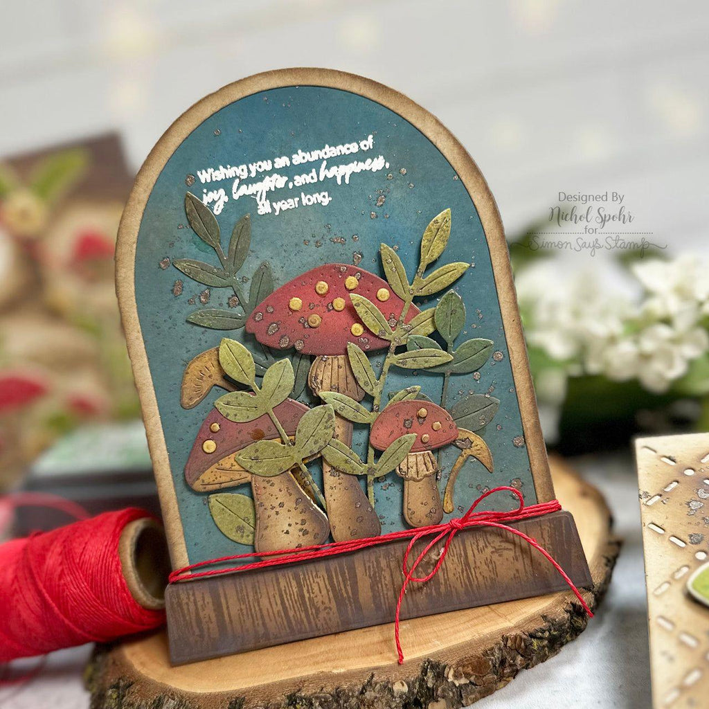 Papertrey Ink Into the Blooms Mushrooms Dies pti-0794 joy and laughter | color-code:ALT01