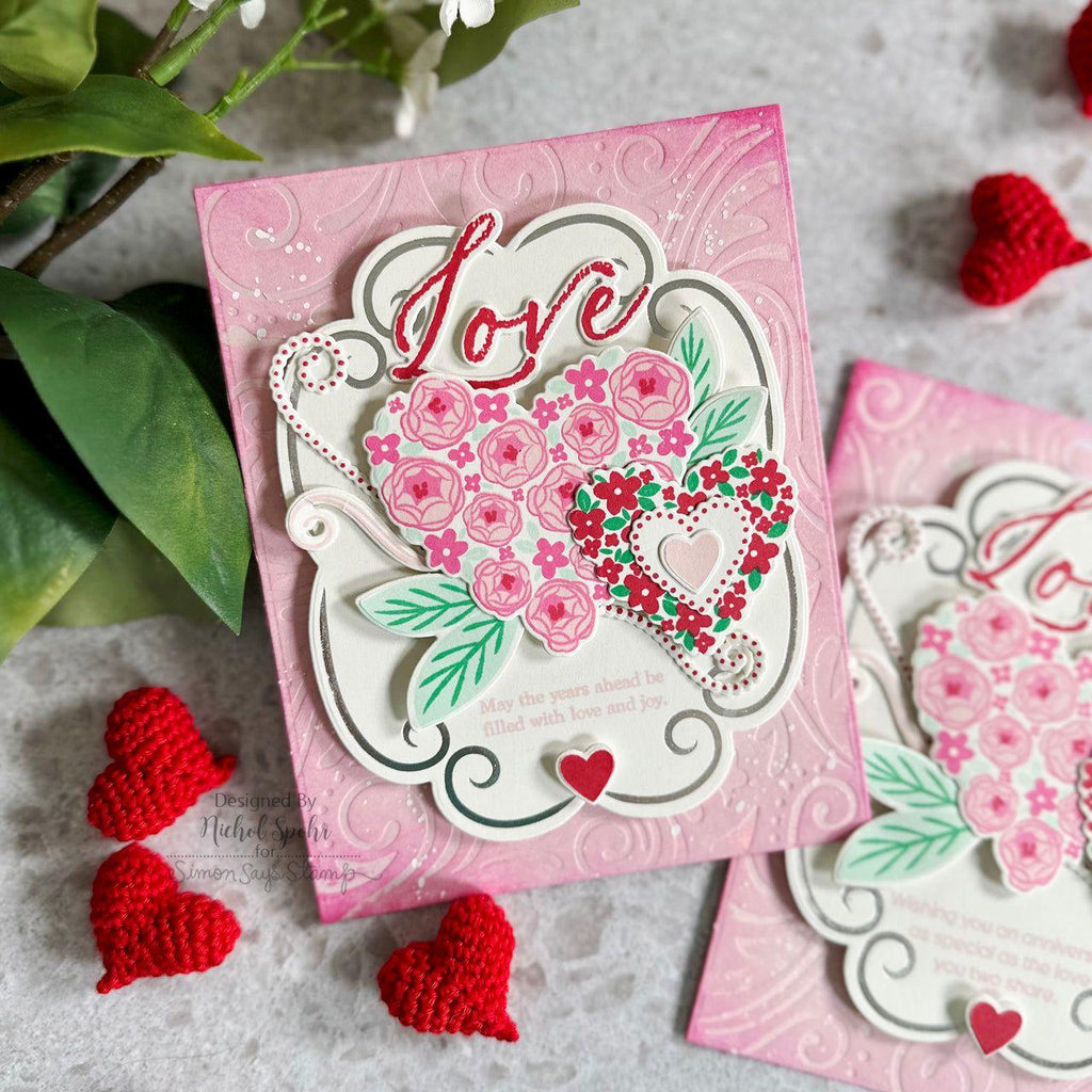 Papertrey Ink With All My Heart Clear Stamps 1552 roses | color-code:ALT01