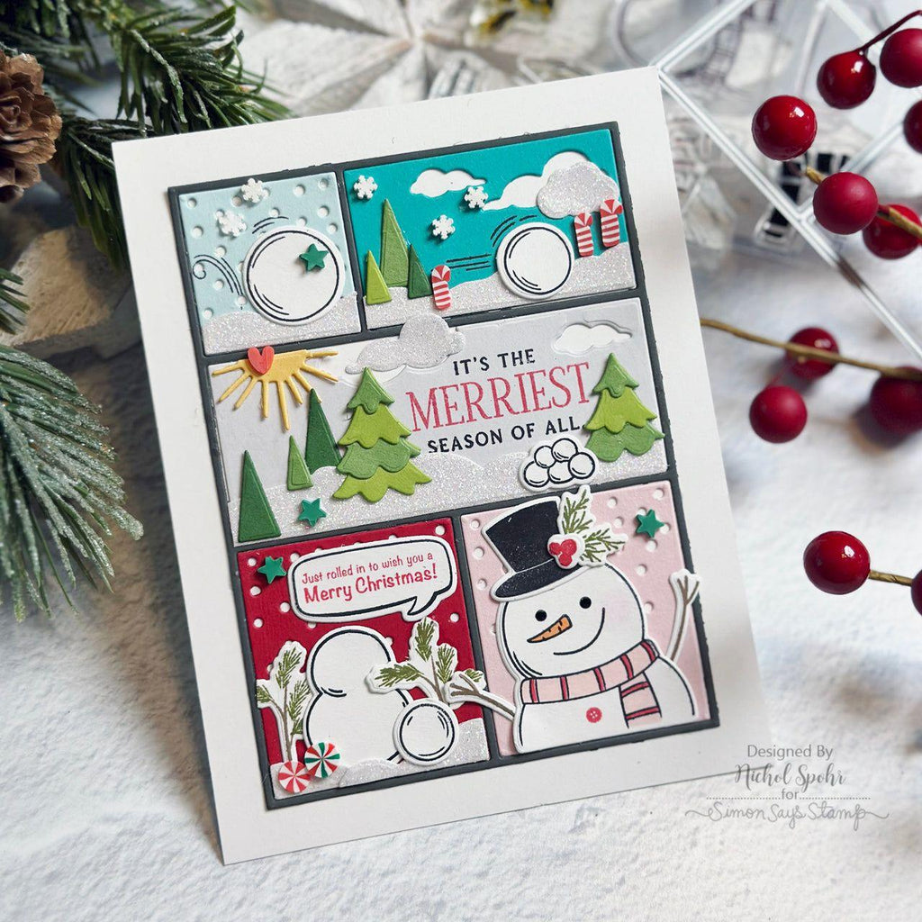 Papertrey Ink Very Merry Christmas Sentiments Clear Stamps 1542 snowballs | color-code:ALT01