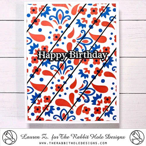 The Rabbit Hole Designs Sentimentally Speaking Clear Stamp and Die Set happy birthday