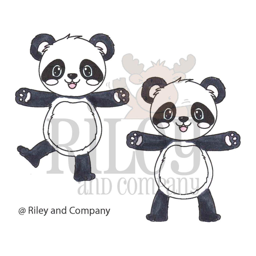 Riley And Company Dress Up Panda Clear Stamps dur008