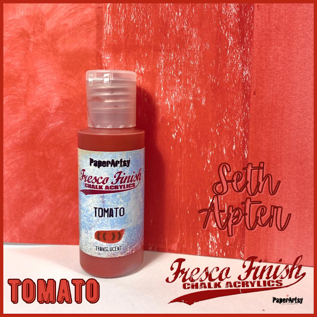 Paper Artsy Fresco Finish Tomato Chalk Acrylic Paint ff229