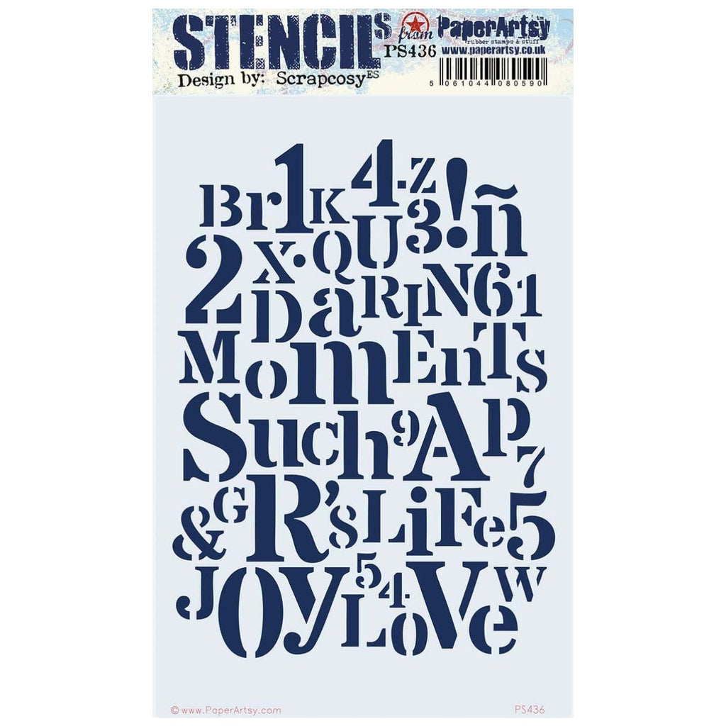 Paper Artsy Eclectica3 Scrapcosy Large Stencil ps436