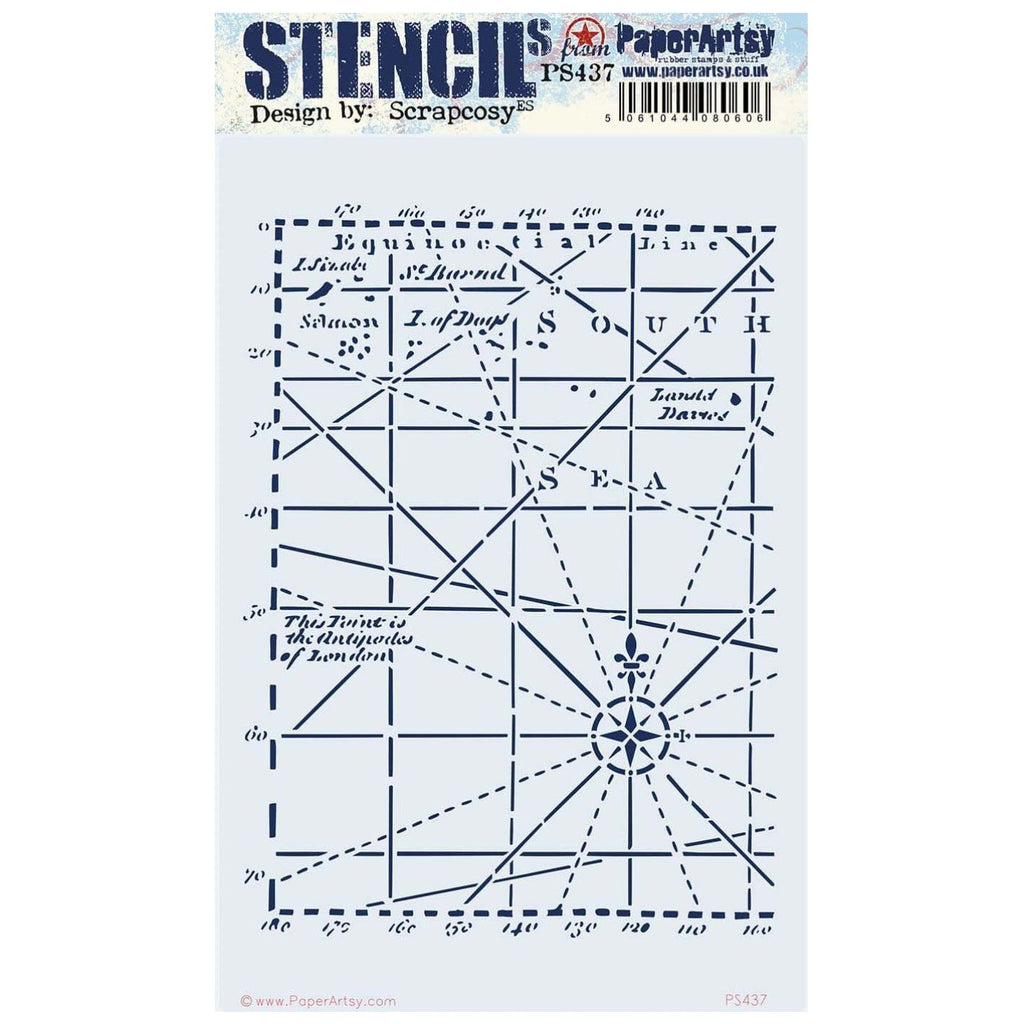 Paper Artsy Eclectica3 Scrapcosy Large Stencil ps437