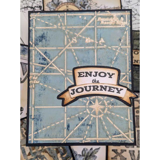 Paper Artsy Eclectica3 Scrapcosy Large Stencil ps437 compass