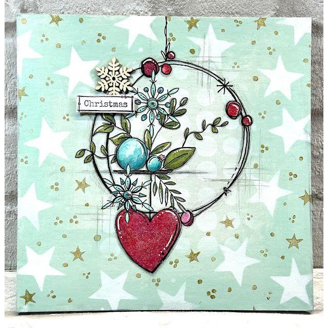 Paper Artsy JoFy Stencil ps438 christmas