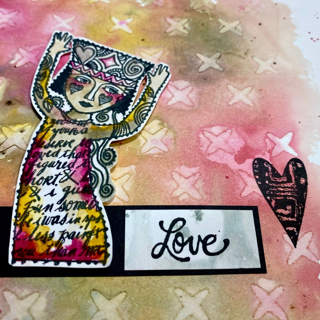 Paper Artsy Lynne Perrella Cling Stamps lpc072 love