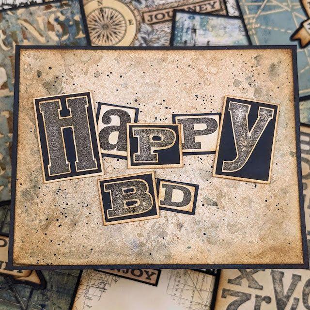 Paper Artsy Scrapcosy Cling Stamp esc48 happy birthday