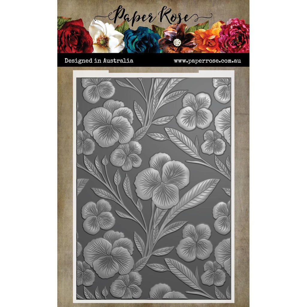 Paper Rose Perfect Pansies 3D Embossing Folder 32946