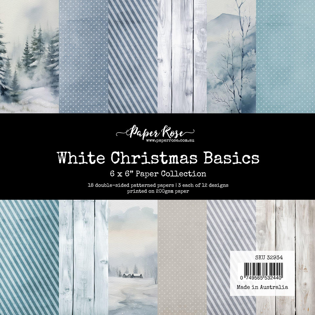 Paper Rose White Christmas Basics 6x6 Paper 32934