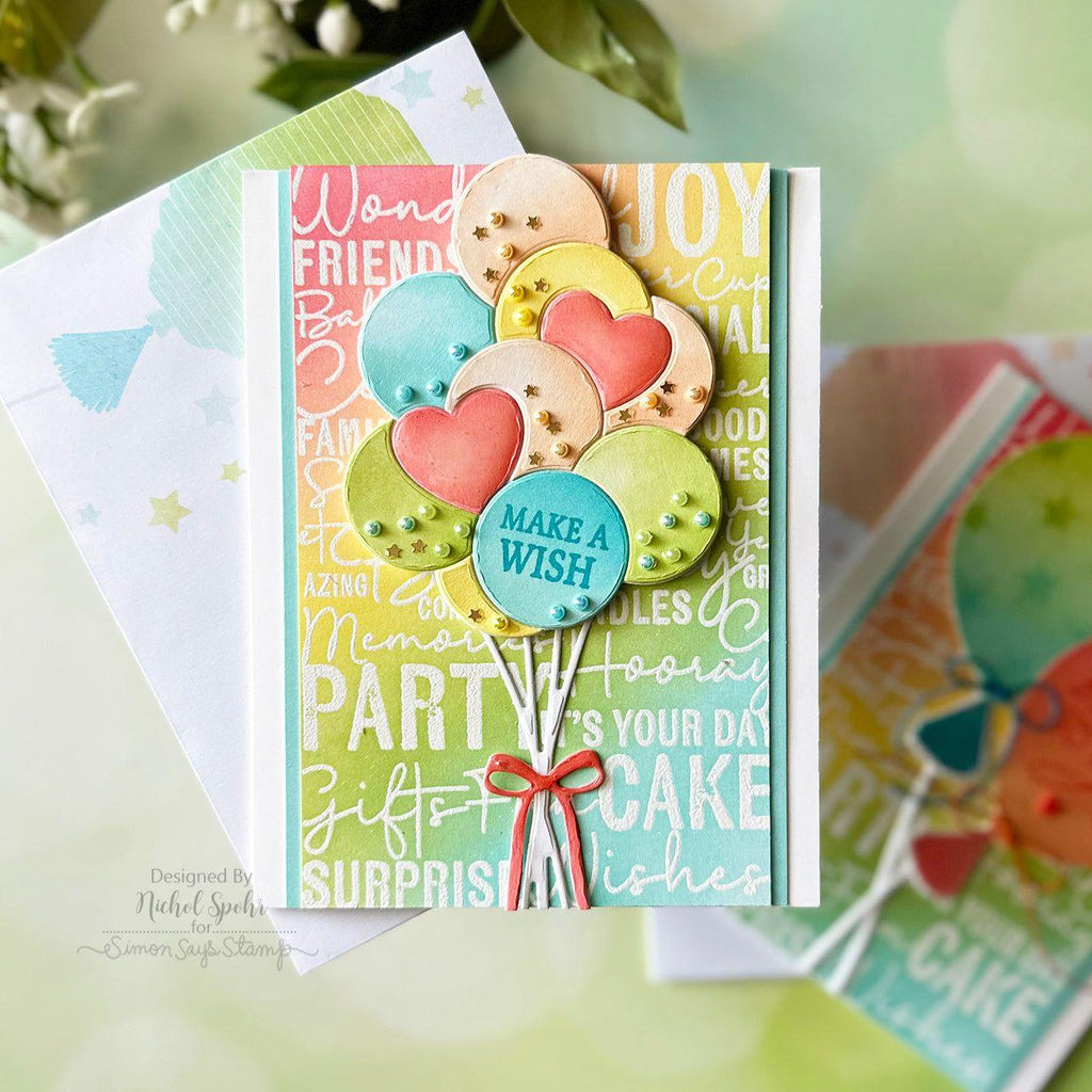 Papertrey Ink Balloon Bouquet Dies PTI-0666 make a wish | color-code:ALT01