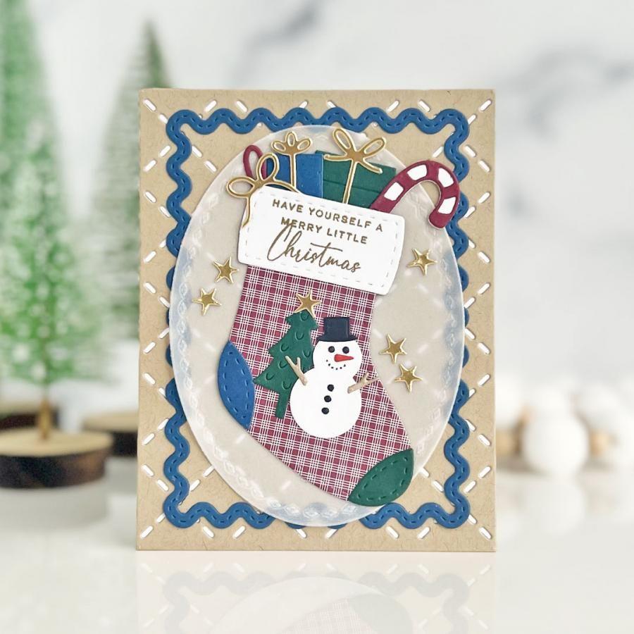 Papertrey Ink Build-A-Stocking Dies pti-0853 snowman