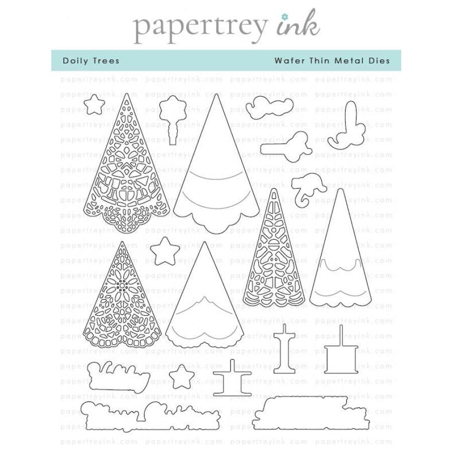 Papertrey Ink Doily Trees Dies pti-0849