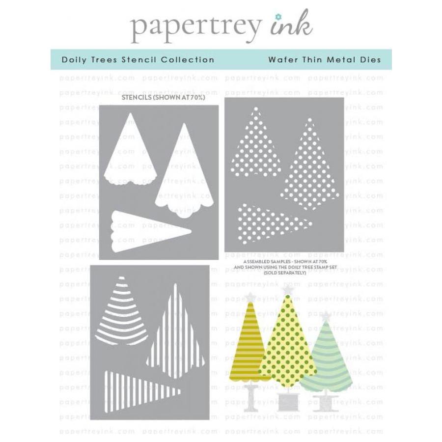 Papertrey Ink Doily Trees Stencils -0077