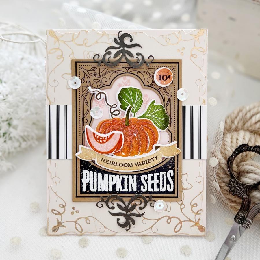 Papertrey Ink Fall Harvest Dies pti-0834 pumpkin seeds