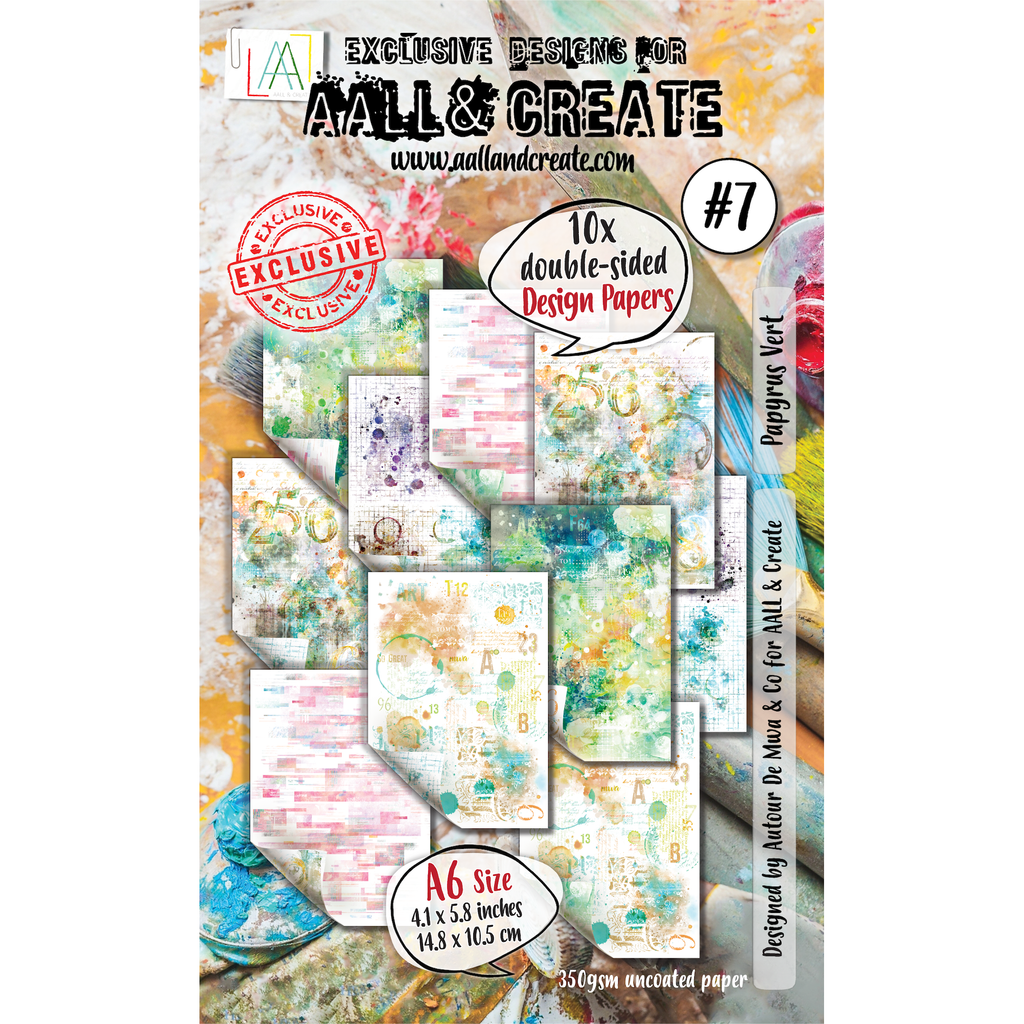 AALL & Create Papyrus Vert A6 Design Paper pa007