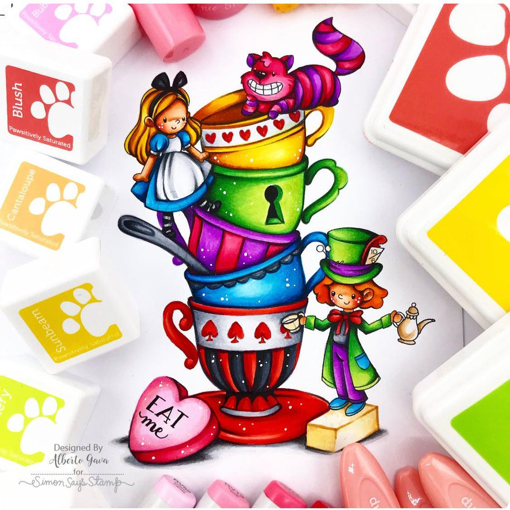 Simon Says Stamps and Dies Par-Tea set844pt Stamptember Tea up Coloring