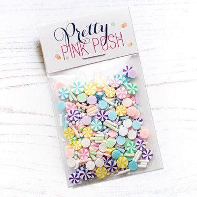 Pretty Pink Posh Pastel Swirls Clay Confetti