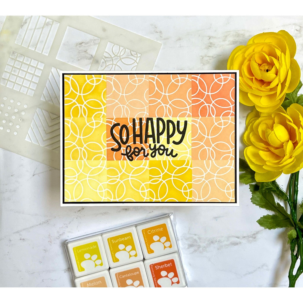 Simon Says Stamp Stencil Patterned Squares ssst221689 Out Of This World Wedding Card | color-code:ALT03