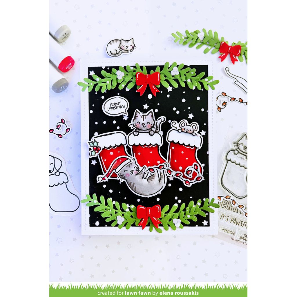 Lawn Fawn Pawsitive Christmas Clear Stamps lf2983 – Simon Says Stamp