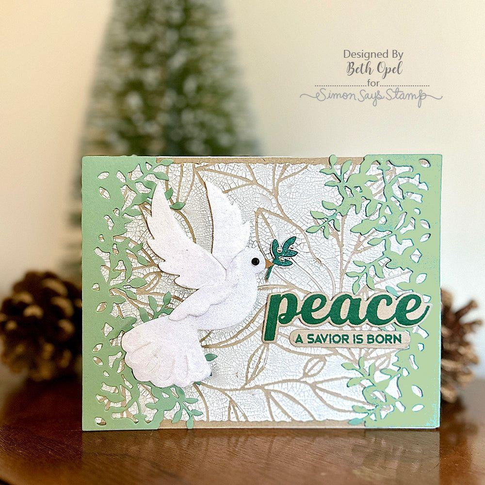 Simon Says Stamp Peaceful Dove Wafer Dies 1178sd Sweet Wishes Peace Card