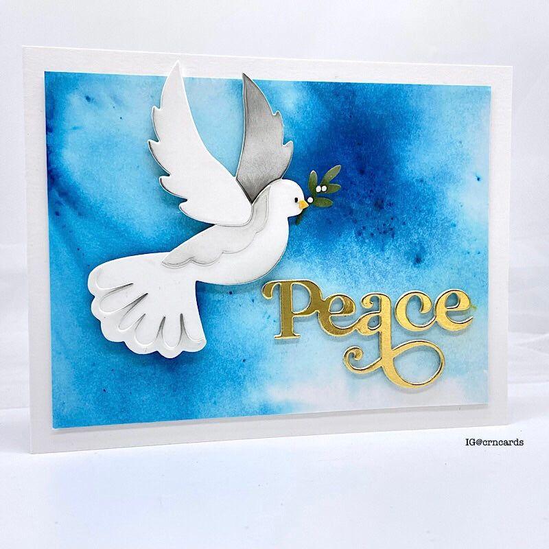 Simon Says Stamp Peaceful Dove Wafer Dies 1178sd Sweet Wishes Peace Card