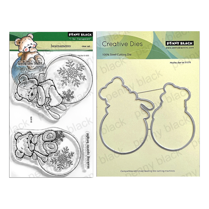 Penny Black Bearnaments Clear Stamp and Die Set