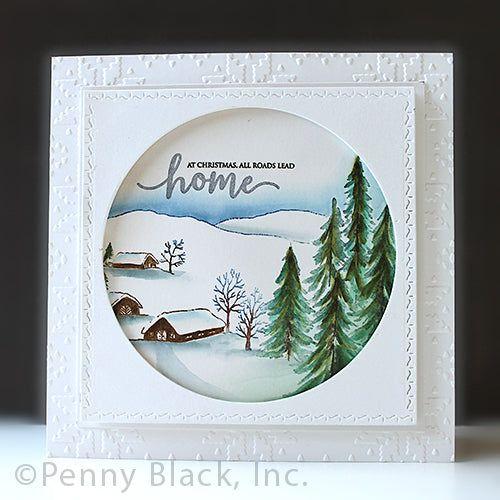 Penny Black Comfy Embossing Folder 65-023 snowy hills