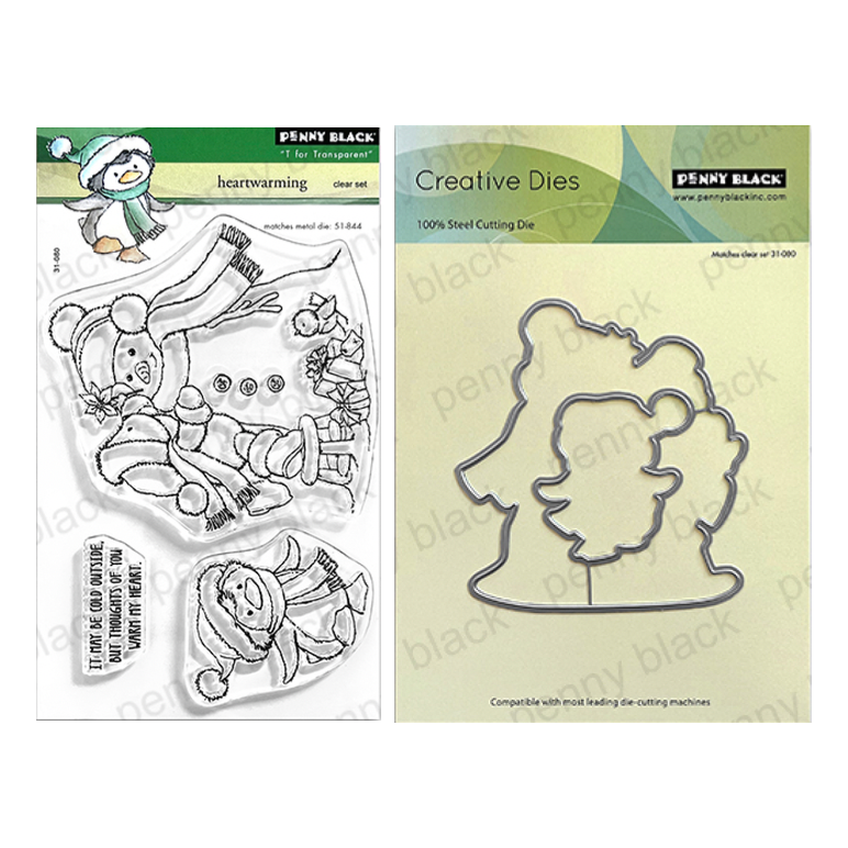 Penny Black Heartwarming Clear Stamp and Die Set