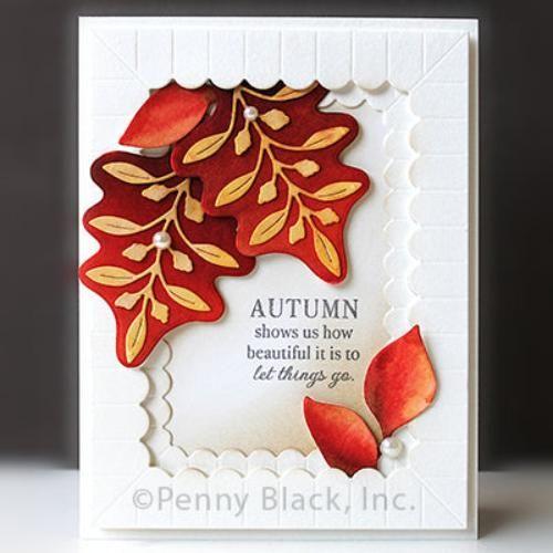 Penny Black Leaf Layers Dies 51-787 autumn