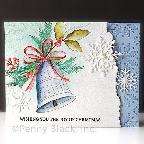 Penny Black Ringing Cling Stamp 40-937 snowflakes