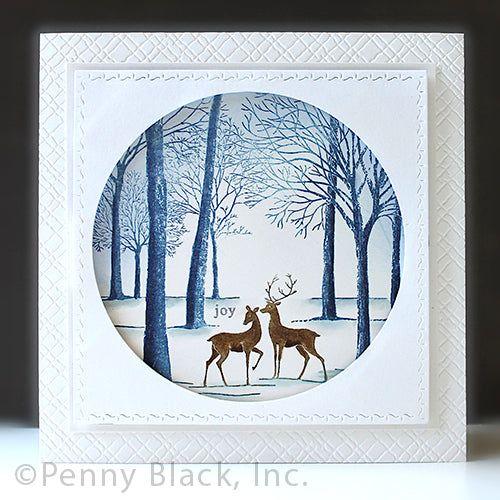 Penny Black Woodland Pair Cling Stamp 40-948 deer