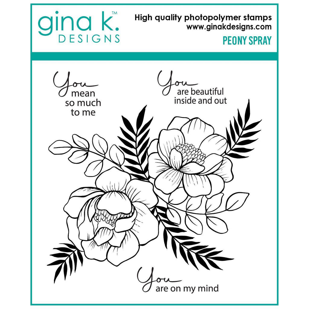 Gina K Designs Peony Spray Clear Stamps gkd235