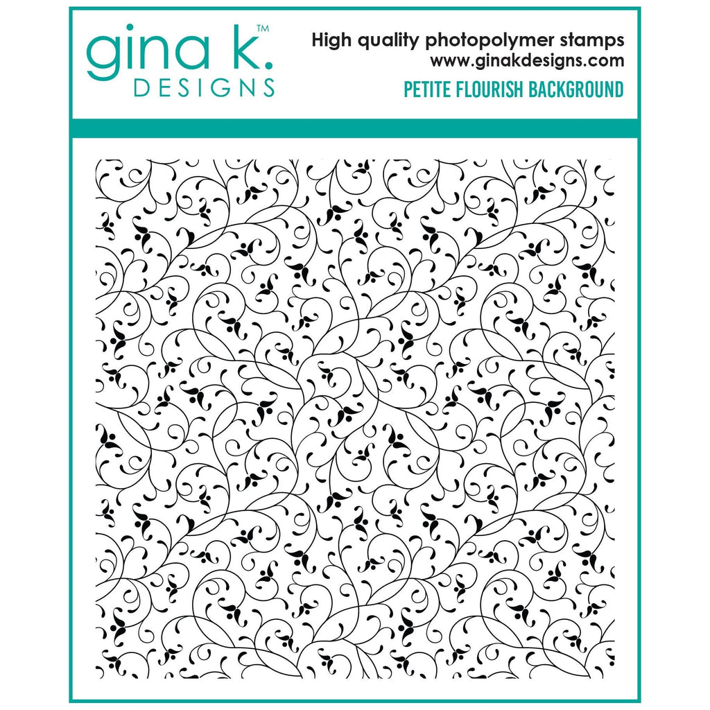 Gina K Designs Petite Flourish Background Clear Stamp gkd199