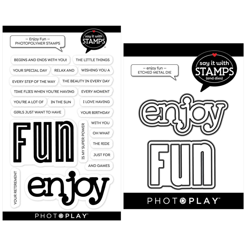 Photoplay Enjoy Fun Stamps And Dies Bundle