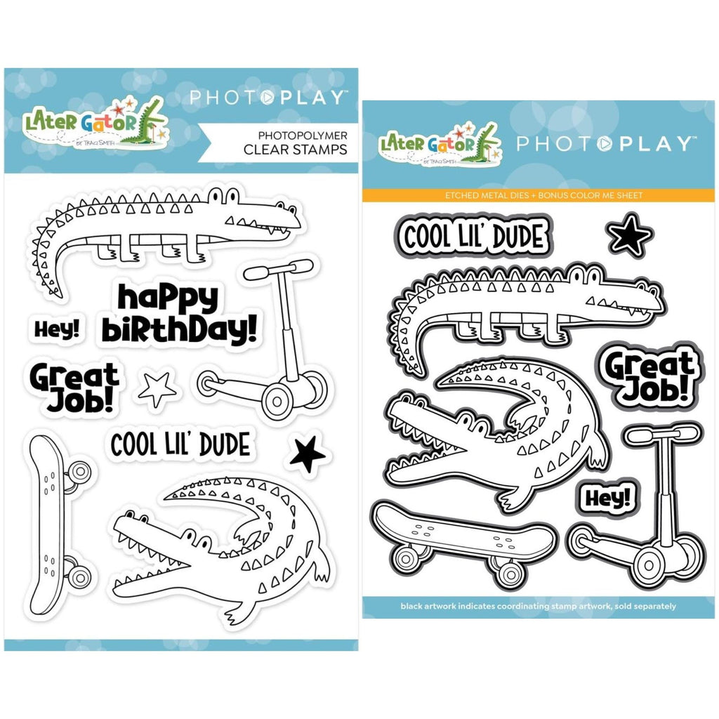 Photoplay Later Gator Stamps And Dies Bundle