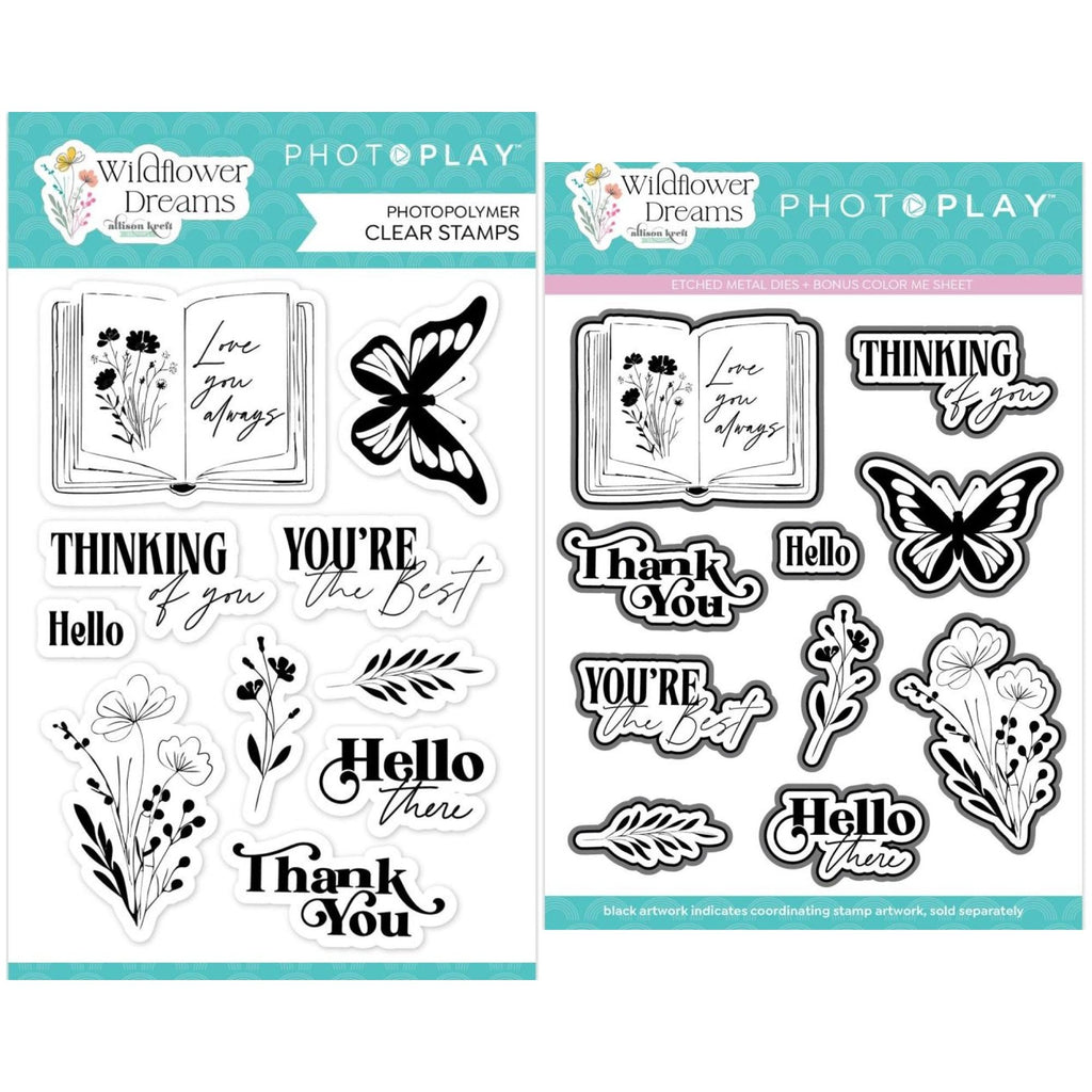 Photoplay Wildflower Dreams Stamps And Dies Bundle