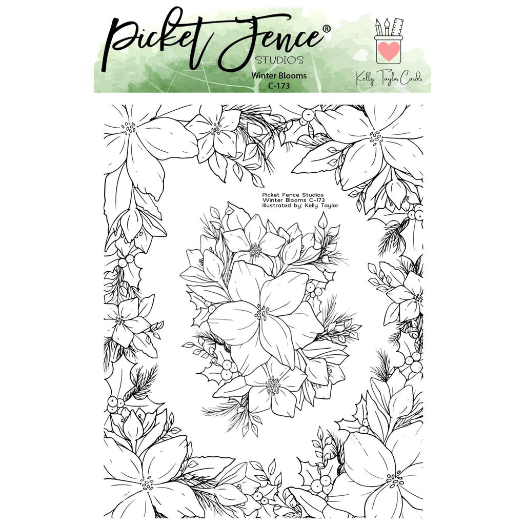 Picket Fence Studios Winter Blooms Clear Stamps c-173