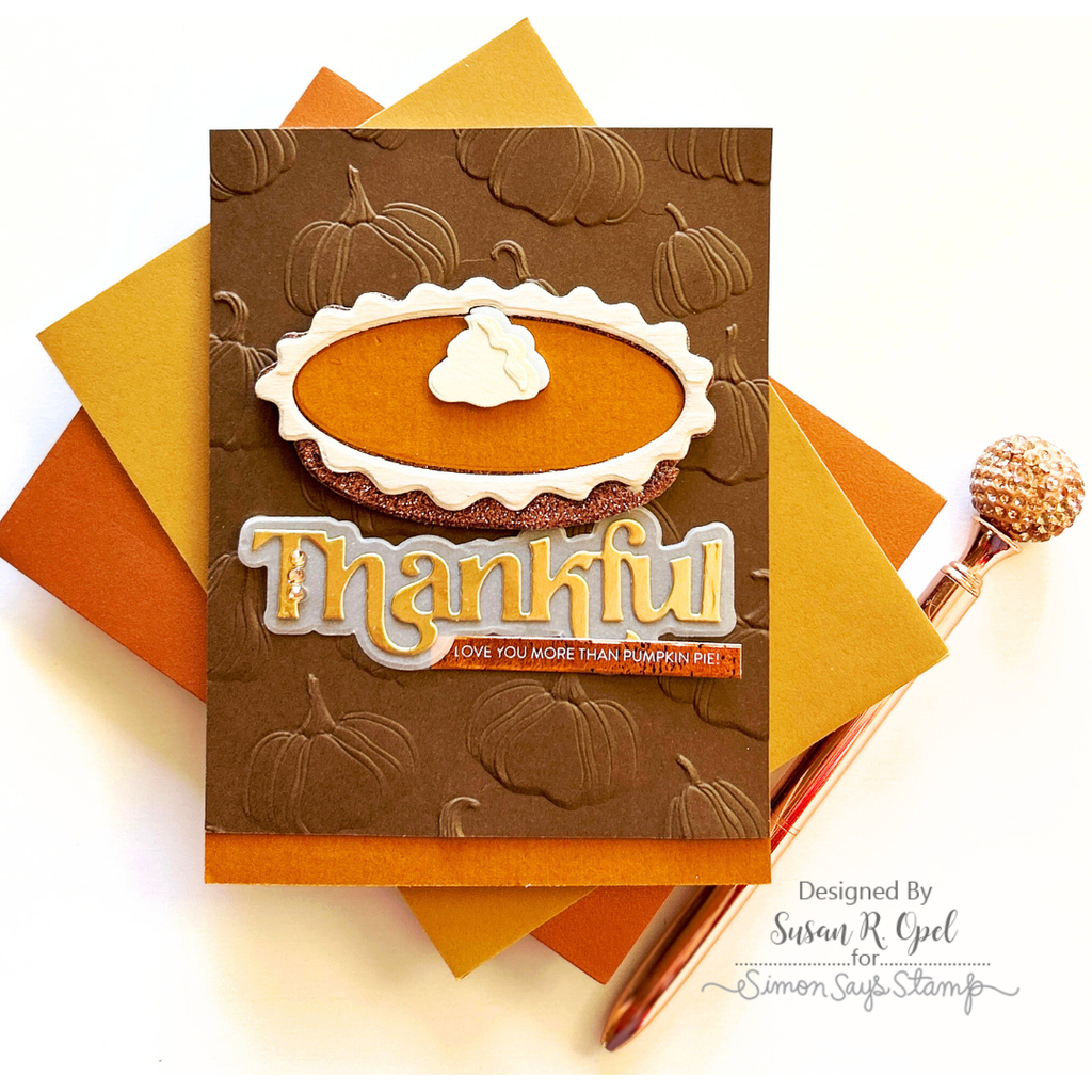 Simon Says Stamp Pie Wafer Dies 1149sd Sweet Wishes Thanksgiving Card