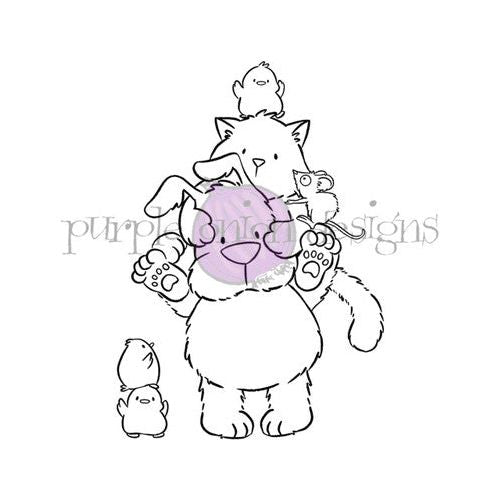 Purple Onion Designs Piggy Back Unmounted Cling Stamp pod5023