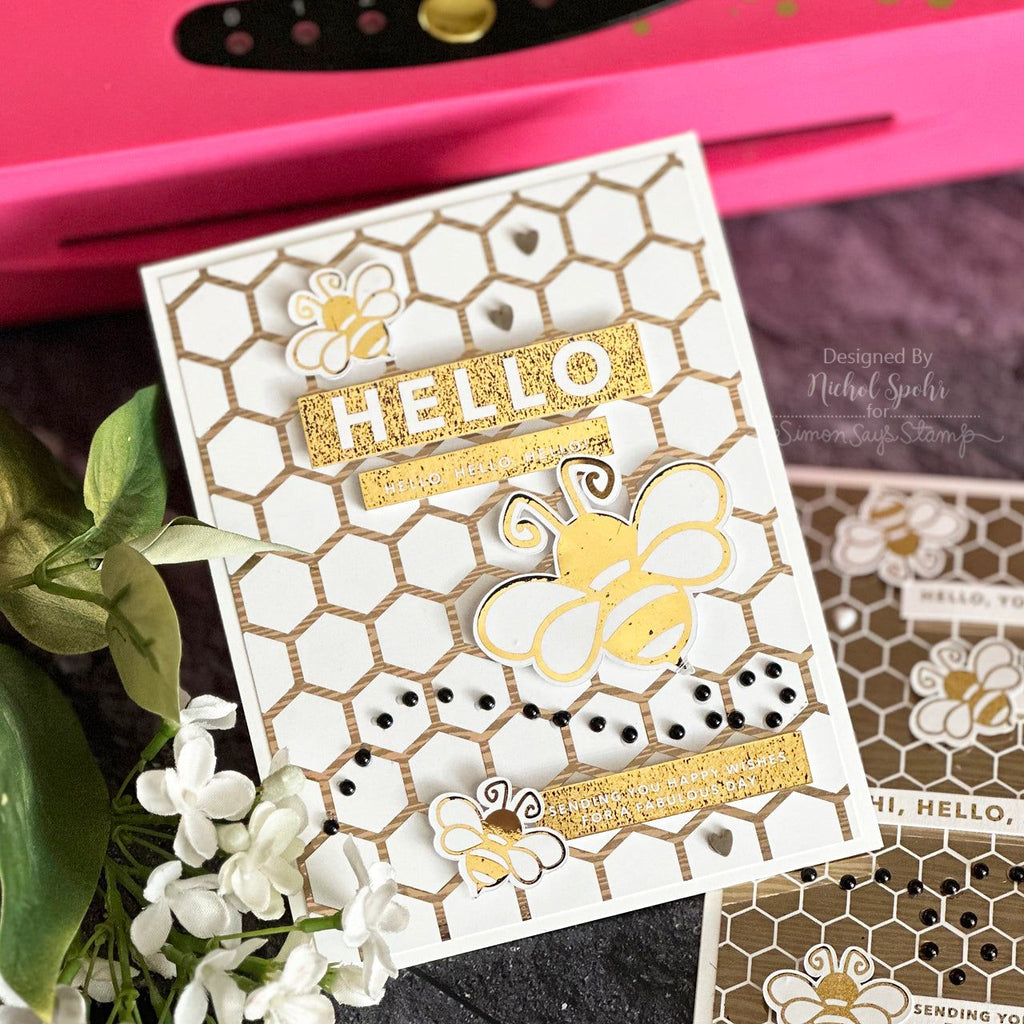 Pink and Main Glitzy Gold Cheerfoil Roll PMF022 Hello | color-code:ALT01