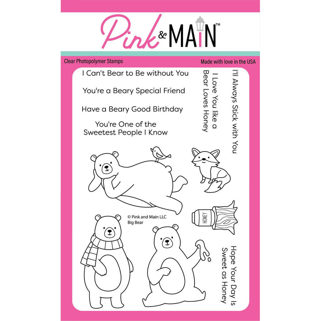 Pink and Main Big Bear Clear Stamps pm0740