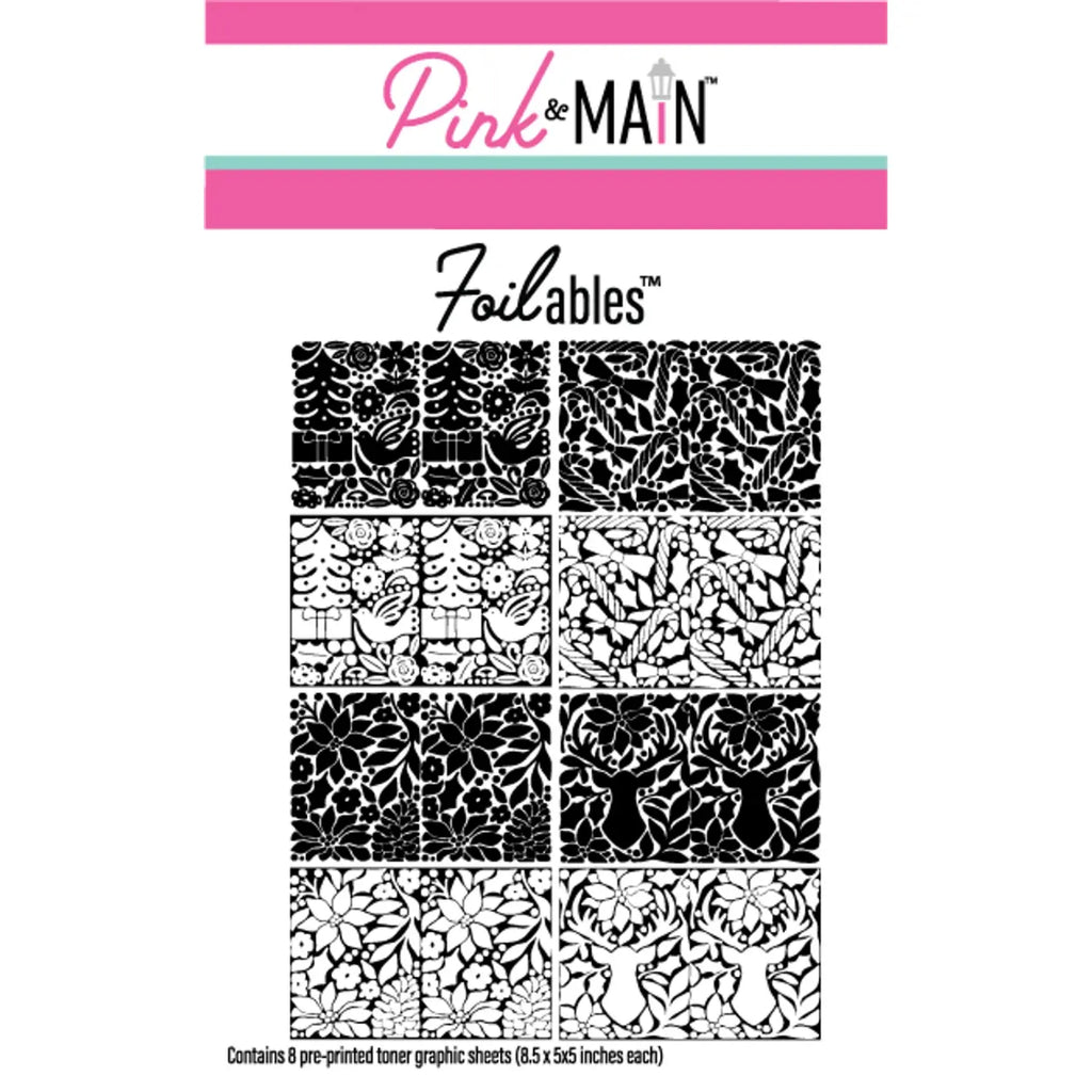 Pink and Main Holly-Days Foilables Sheets pmf261