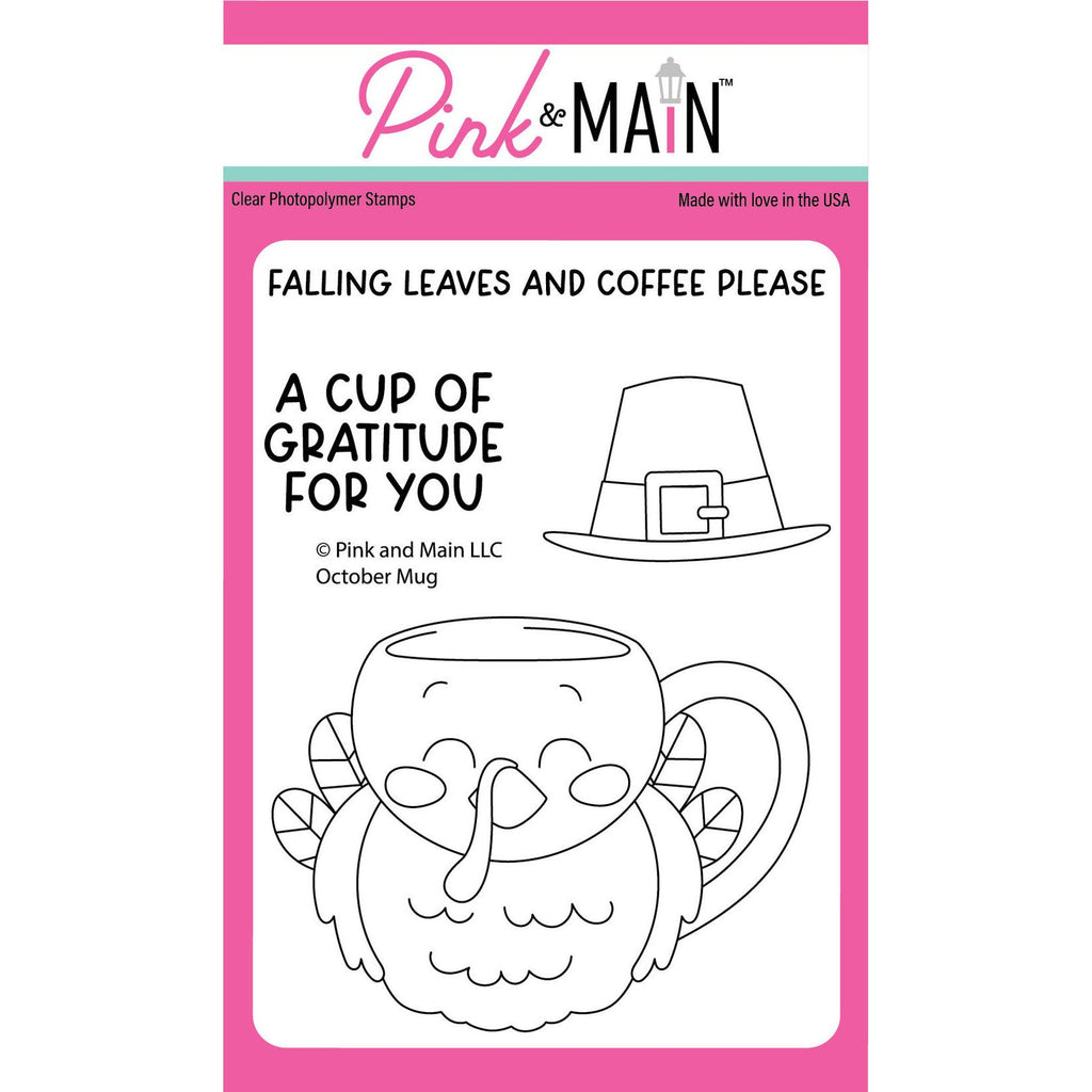 Pink and Main October Mug Clear Stamps pm0746